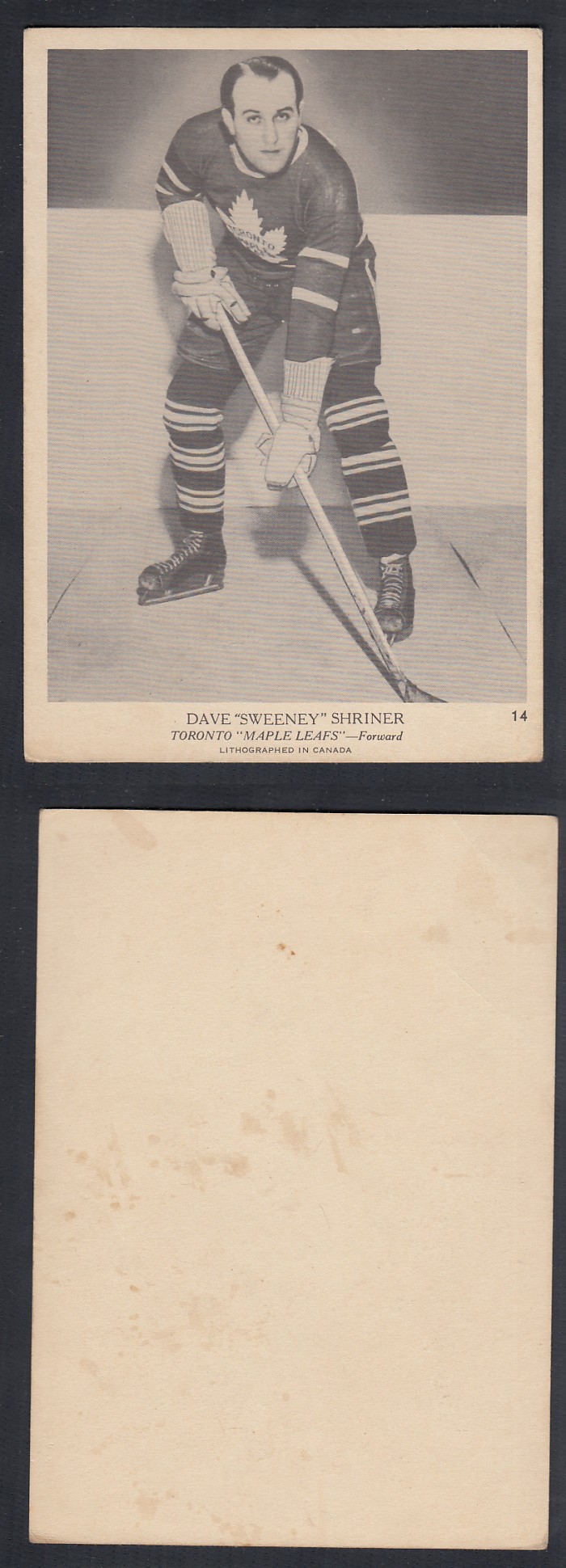 1939-40 O-PEE-CHEE HOCKEY CARD #14 D. SHRINER photo