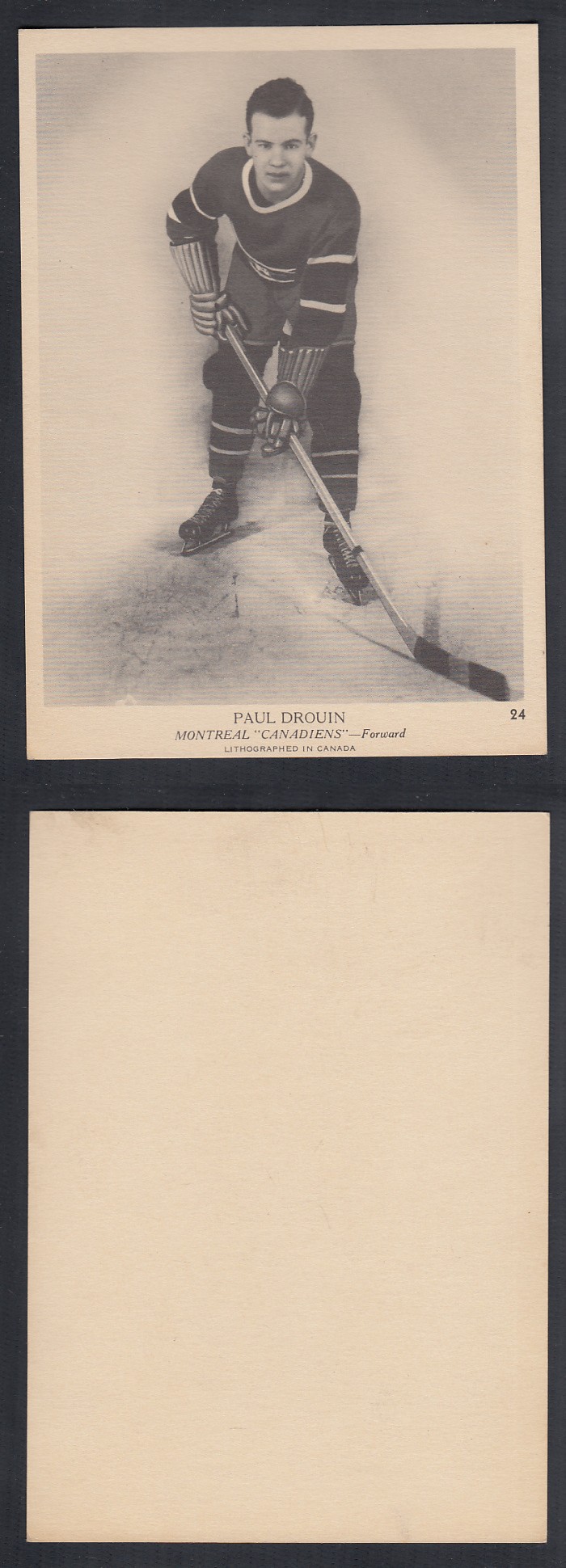 1939-40 O-PEE-CHEE HOCKEY CARD #24 P. DROUIN photo