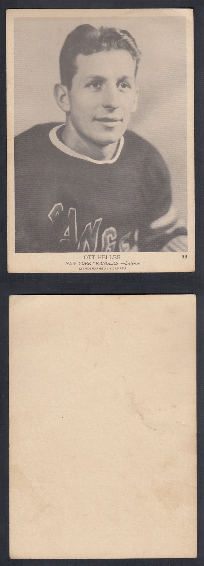 1939-40 O-PEE-CHEE HOCKEY CARD #33 O. HELLER photo