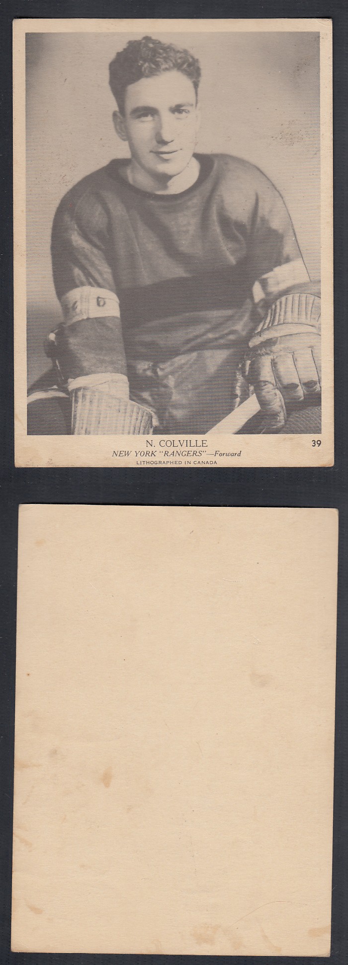 1939-40 O-PEE-CHEE HOCKEY CARD #39 N. COLVILLE photo