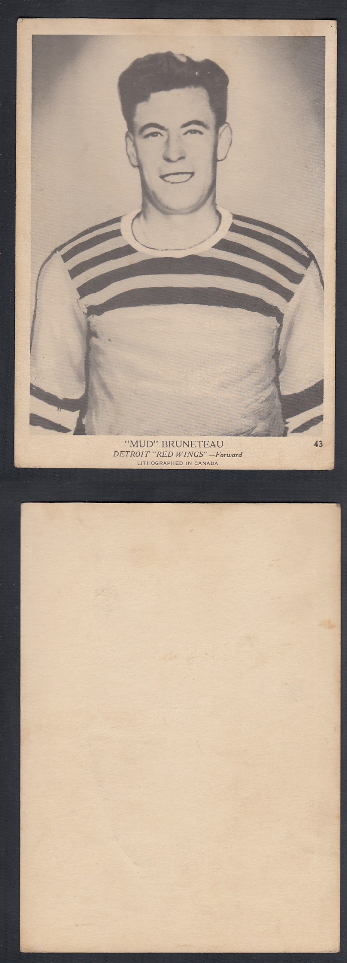 1939-40 O-PEE-CHEE HOCKEY CARD #43 M. BRUNETEAU photo