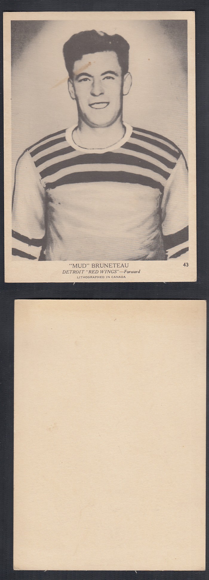 1939-40 O-PEE-CHEE HOCKEY CARD #43 M. BRUNETEAU photo