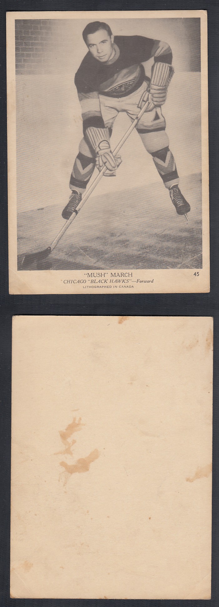 1939-40 O-PEE-CHEE HOCKEY CARD #45 M. MARCH photo