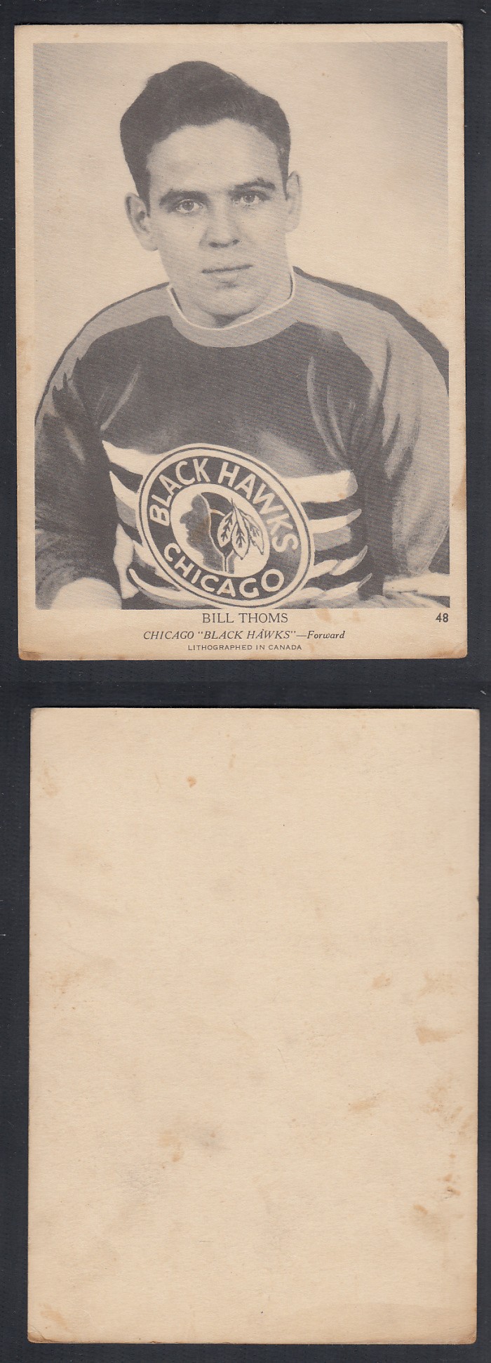 1939-40 O-PEE-CHEE HOCKEY CARD #48 B.THOMS photo