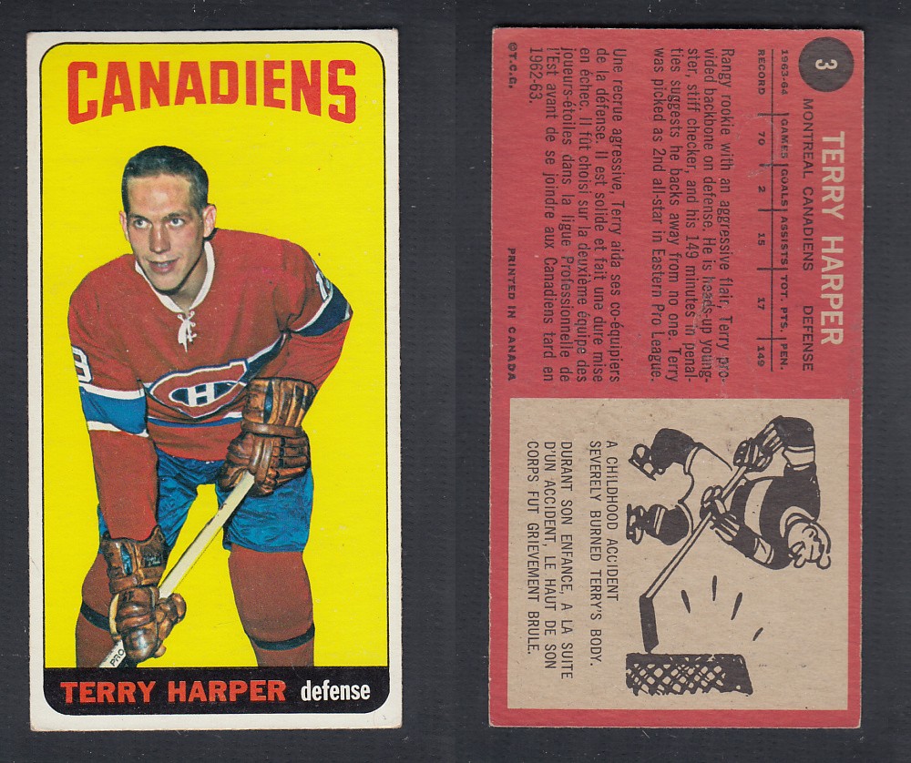 1964-65 TOPPS HOCKEY CARD #3 T. HARPER photo