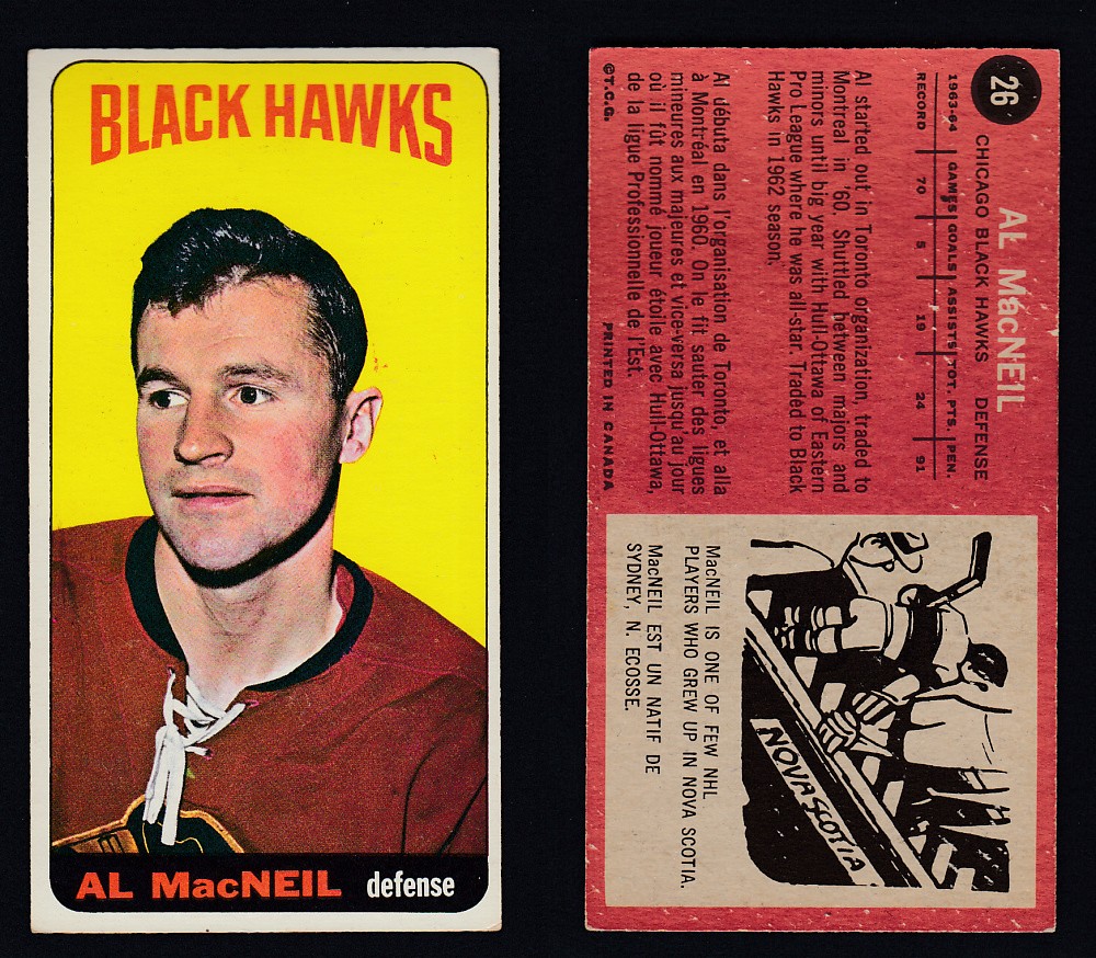 1964-65 TOPPS HOCKEY CARD #26 A. MACNEIL photo