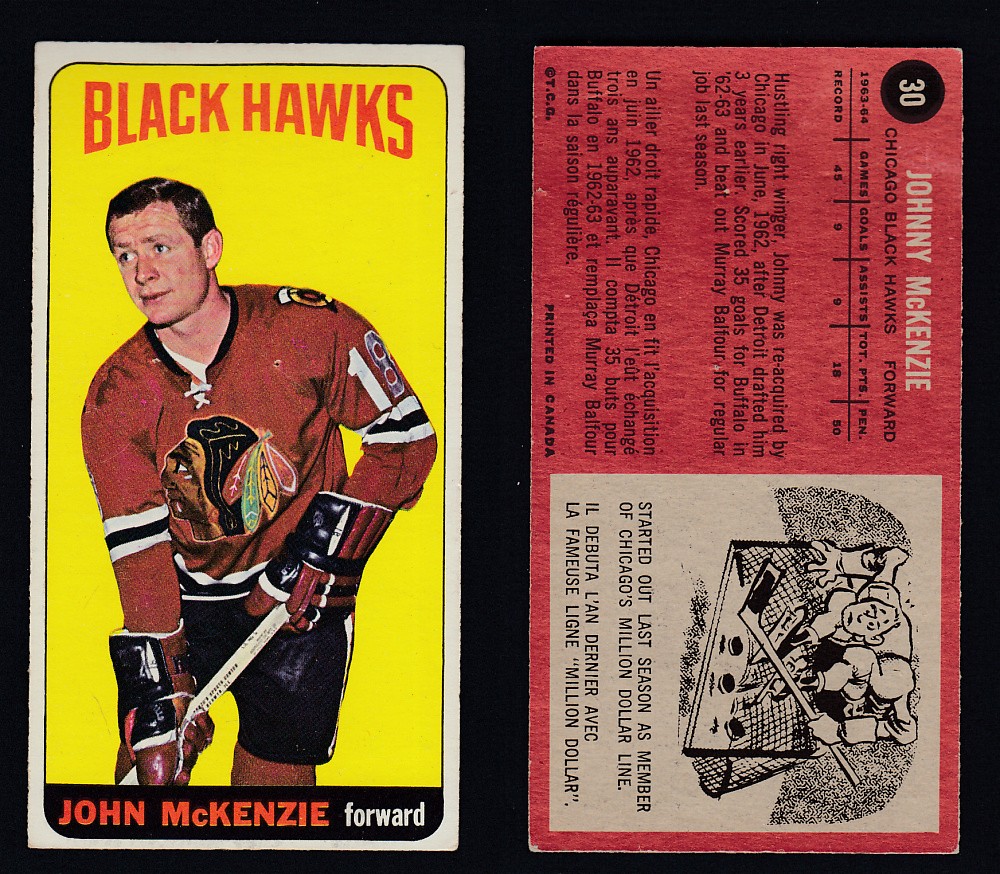 1964-65 TOPPS HOCKEY CARD #30 J. McKENZIE photo