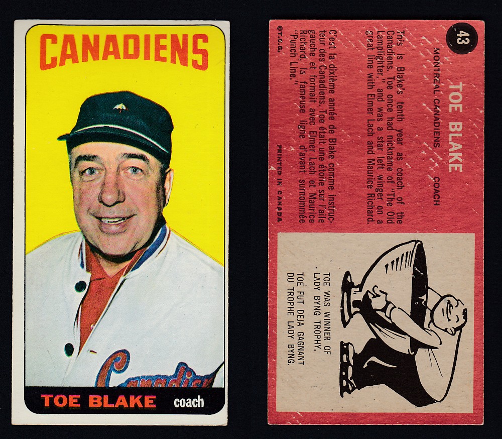 1964-65 TOPPS HOCKEY CARD #43 T. BLAKE photo