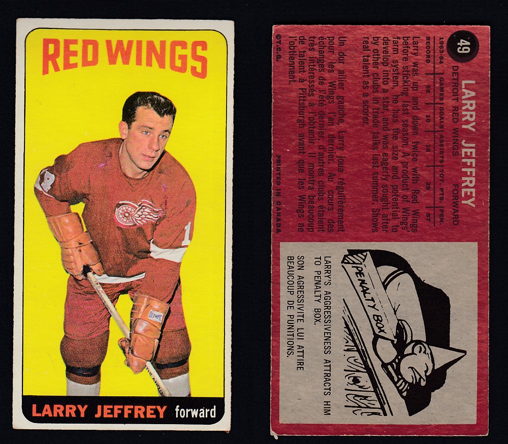 1964-65 TOPPS HOCKEY CARD #49 L. JEFFREY photo