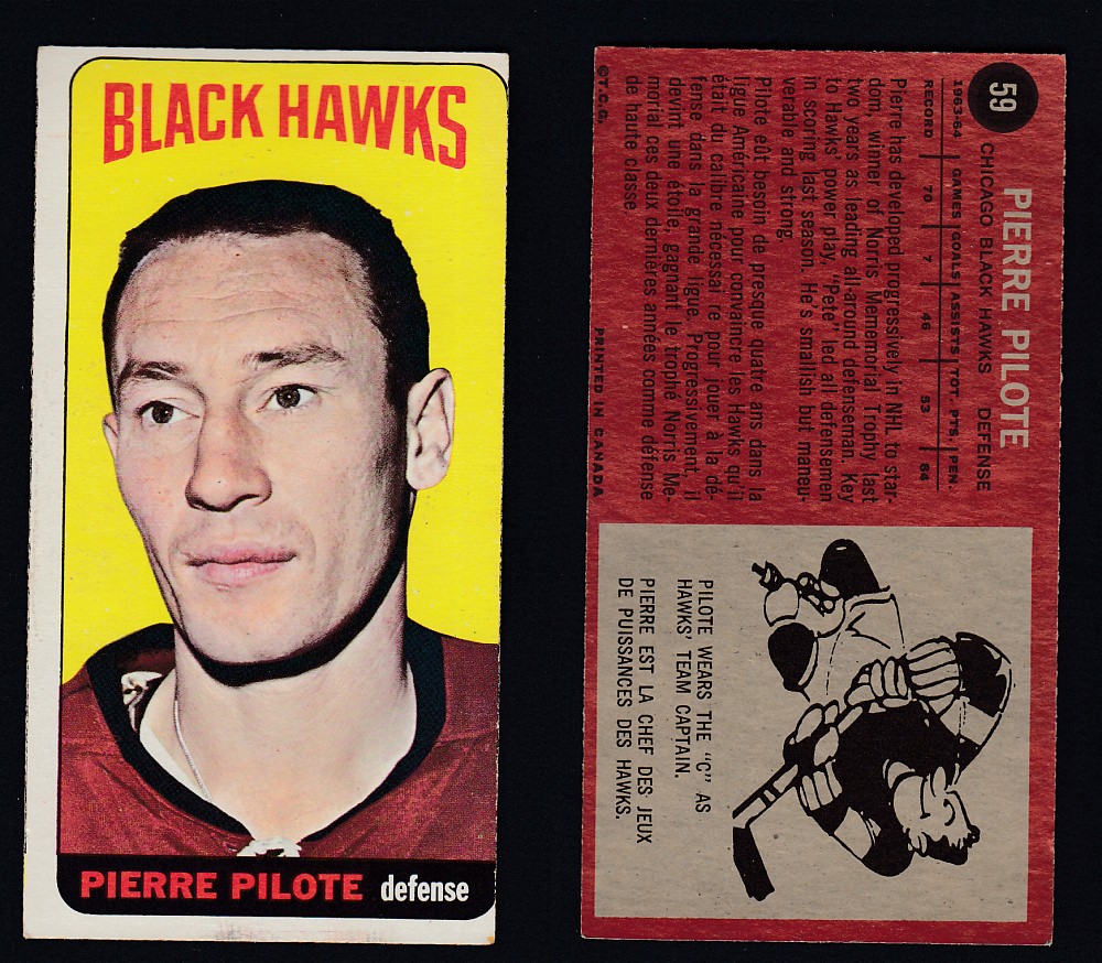 1964-65 TOPPS HOCKEY CARD #59 P. PILOTE photo