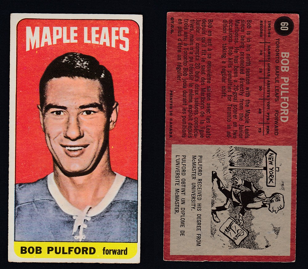 1964-65 TOPPS HOCKEY CARD #60 B. PULFORD photo