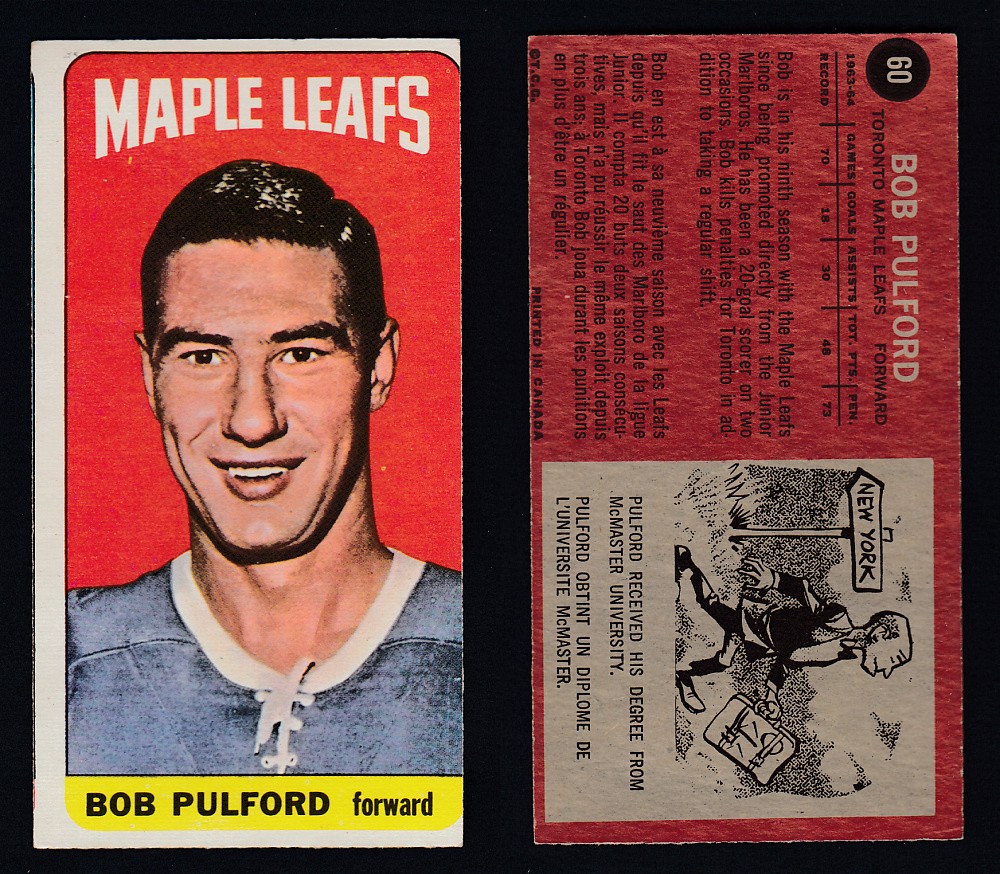 1964-65 TOPPS HOCKEY CARD #60 B. PULFORD photo