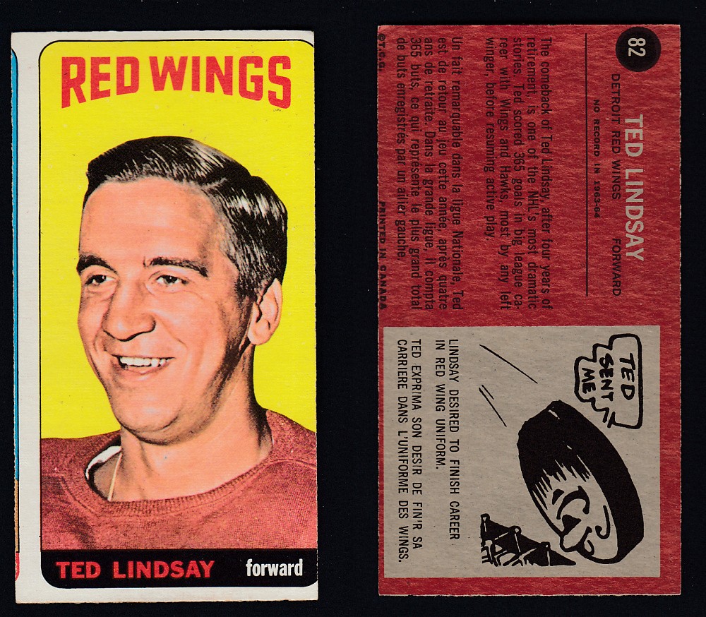 1964-65 TOPPS HOCKEY CARD #82 T. LINDSAY photo