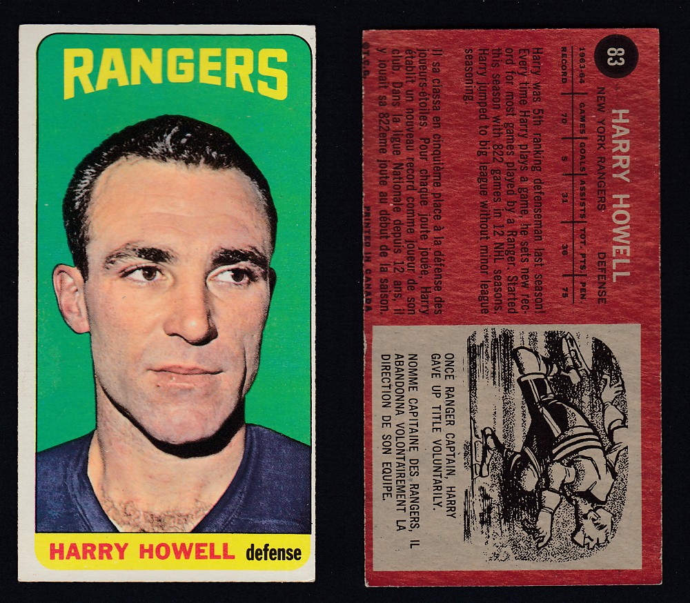 1964-65 TOPPS HOCKEY CARD #83 H. HOWELL photo