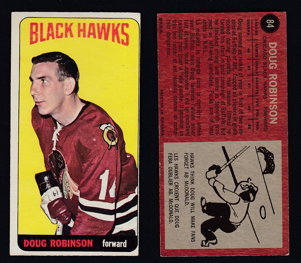 1964-65 TOPPS HOCKEY CARD #84 D. ROBINSON photo