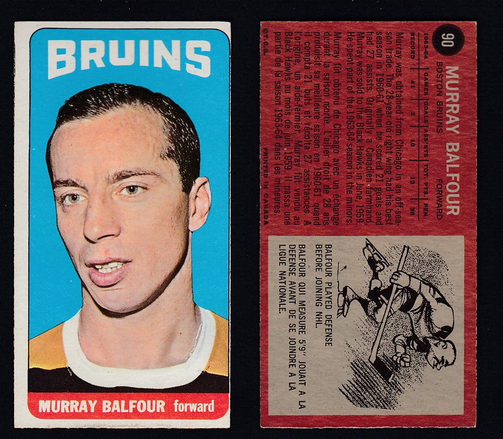 1964-65 TOPPS HOCKEY CARD #90 M. BALFOUR photo