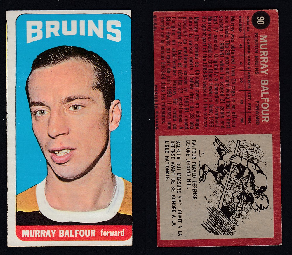 1964-65 TOPPS HOCKEY CARD #90 M. BALFOUR photo