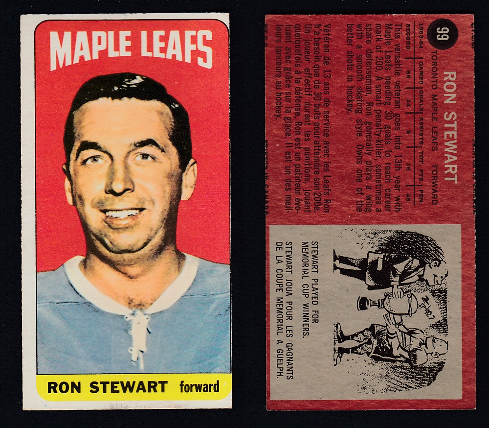 1964-65 TOPPS HOCKEY CARD #99 R. STEWART photo