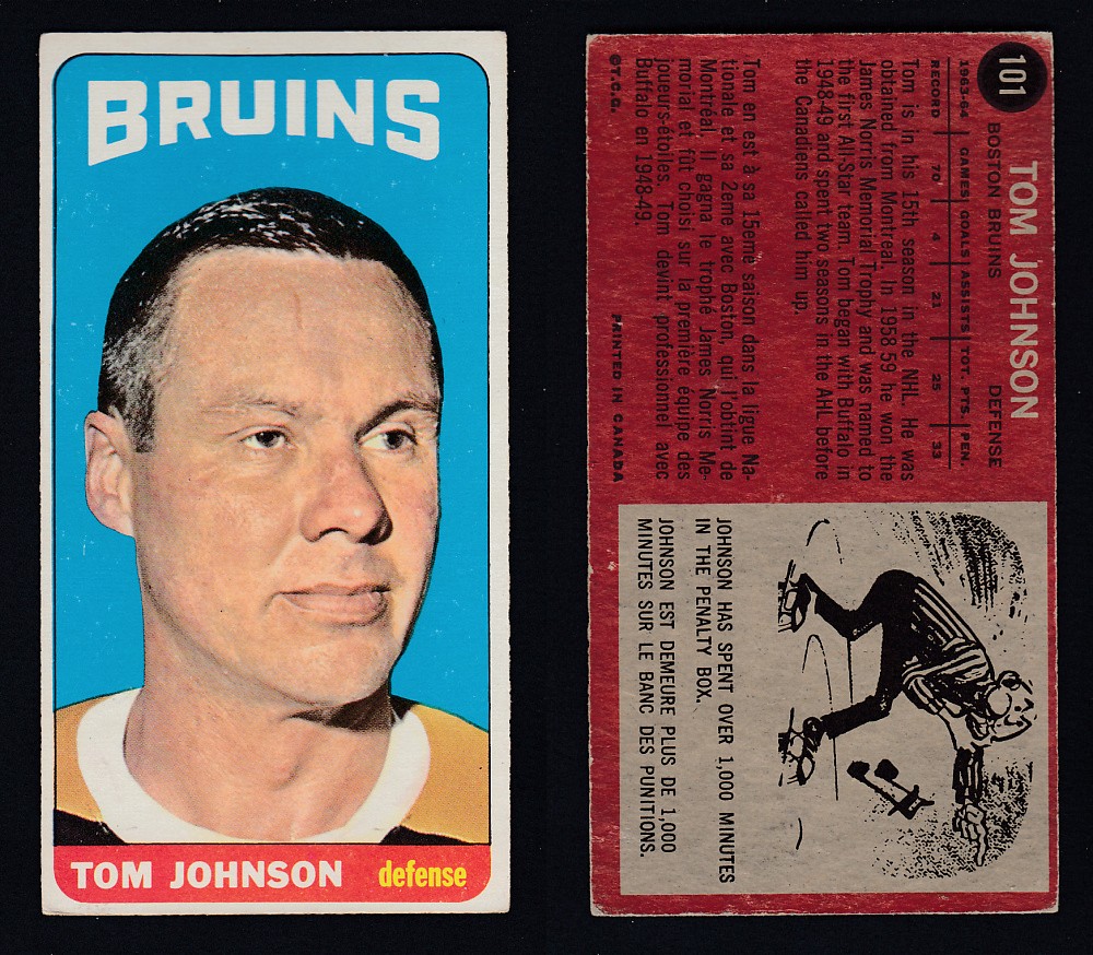 1964-65 TOPPS HOCKEY CARD #101 T. JOHNSON photo