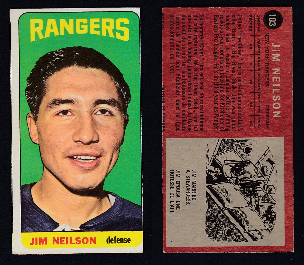 1964-65 TOPPS HOCKEY CARD #103 J. NEILSON photo