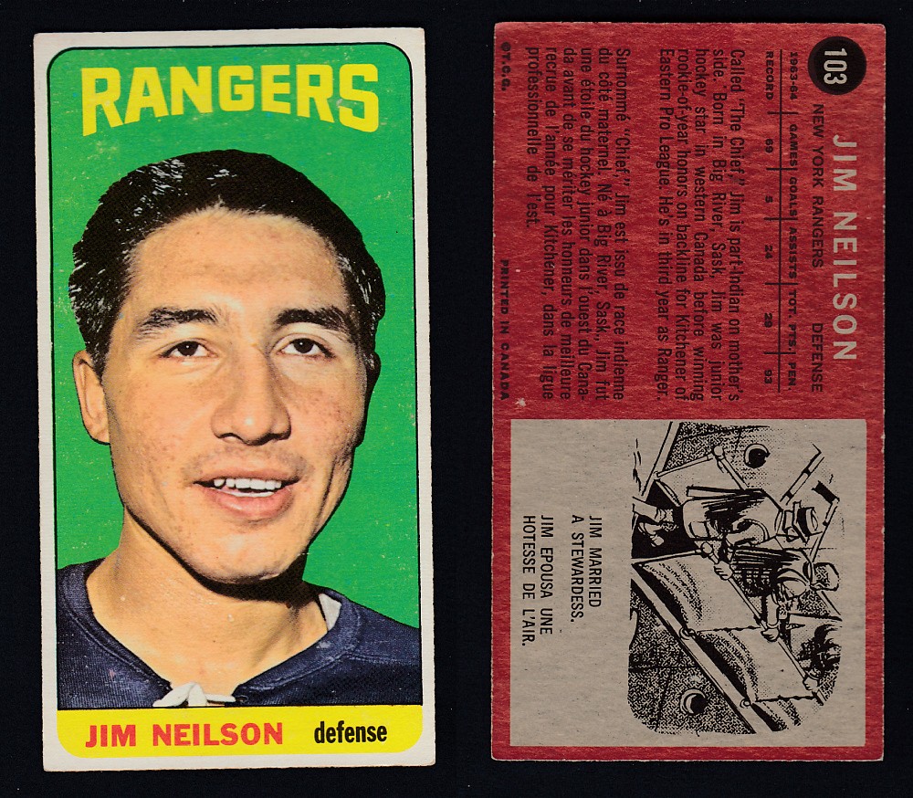 1964-65 TOPPS HOCKEY CARD #103 J. NEILSON photo