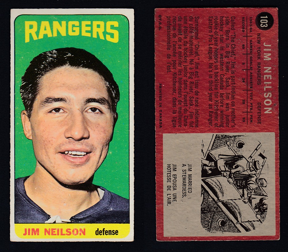 1964-65 TOPPS HOCKEY CARD #103 J. NEILSON photo