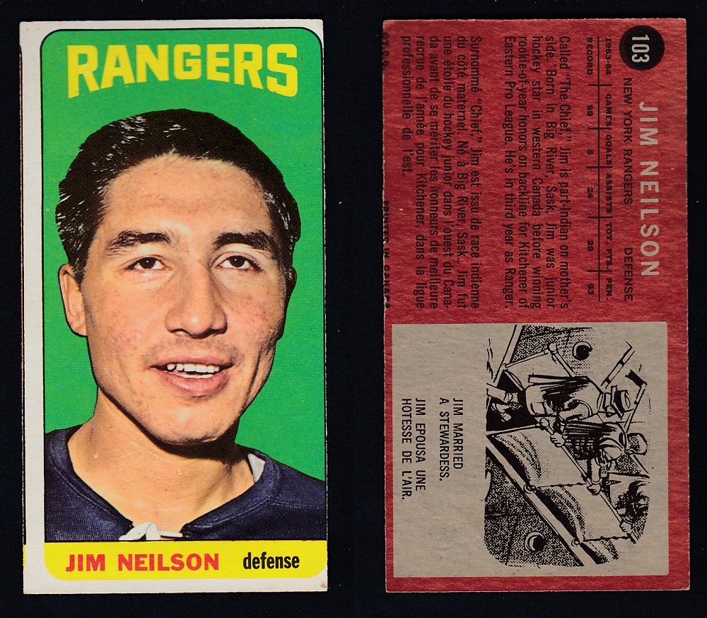 1964-65 TOPPS HOCKEY CARD #103 J. NEILSON photo