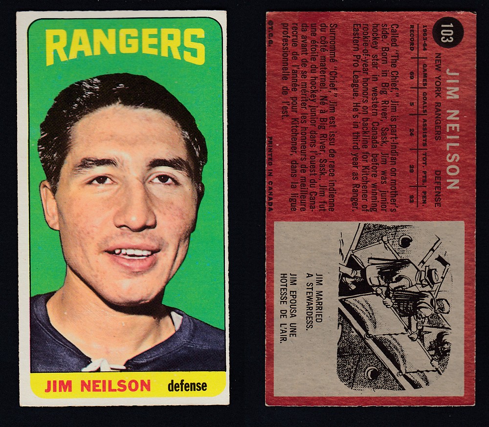 1964-65 TOPPS HOCKEY CARD #103 J. NEILSON photo