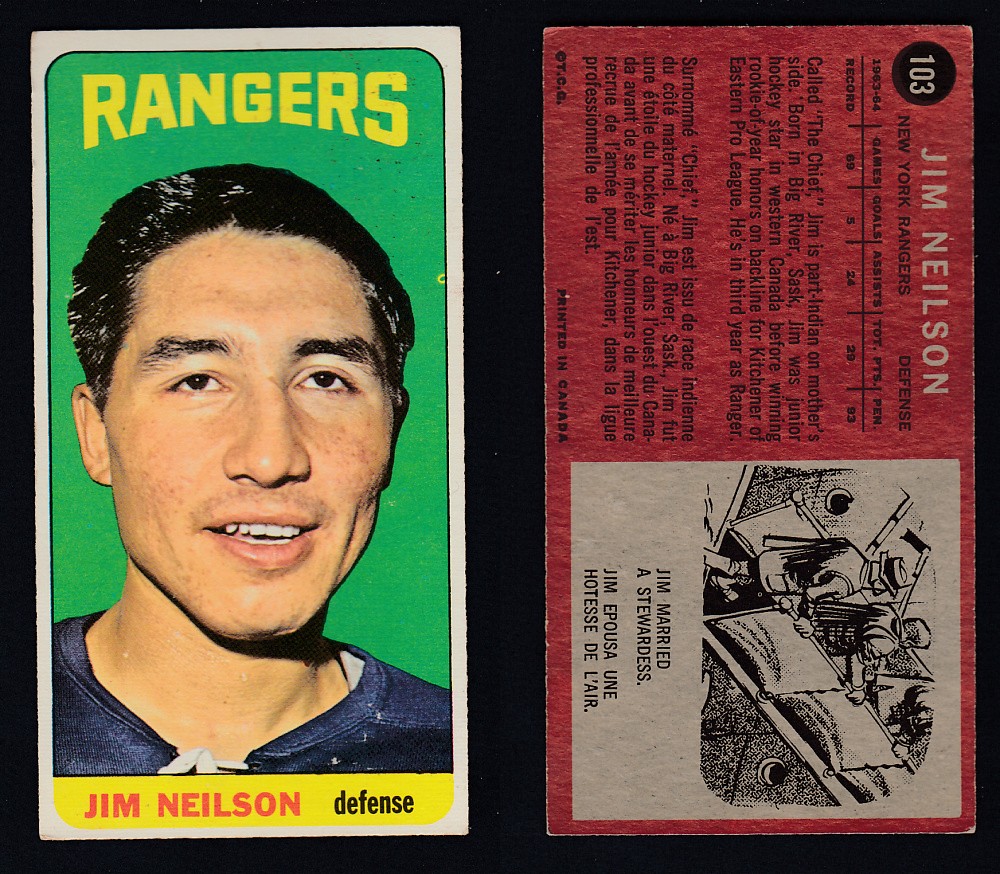 1964-65 TOPPS HOCKEY CARD #103 J. NEILSON photo