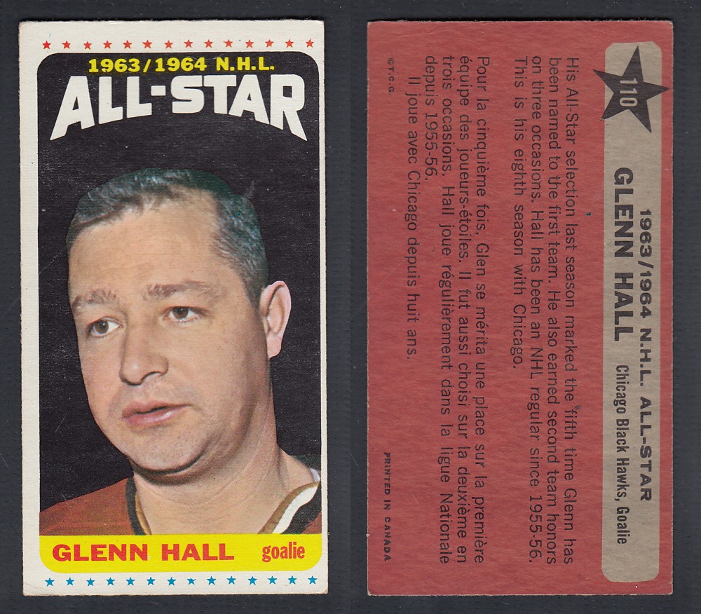 1964-65 TOPPS HOCKEY CARD #110 G. HALL photo