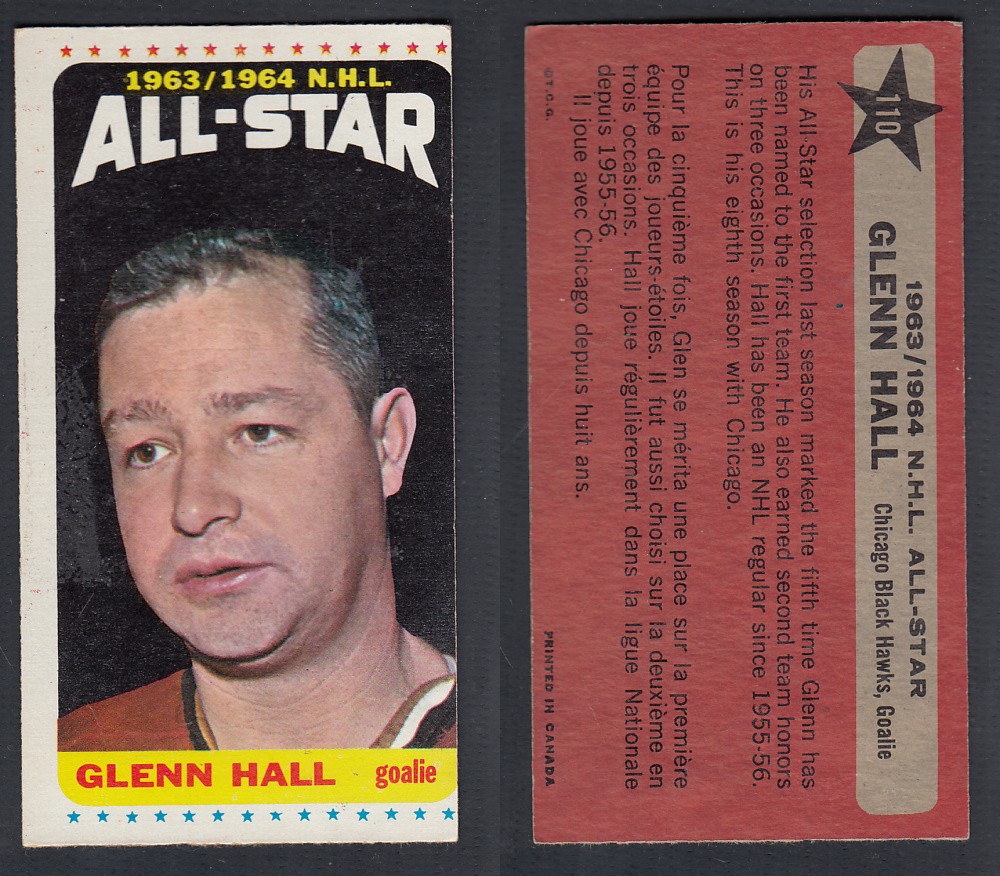 1964-65 TOPPS HOCKEY CARD #110 G. HALL photo