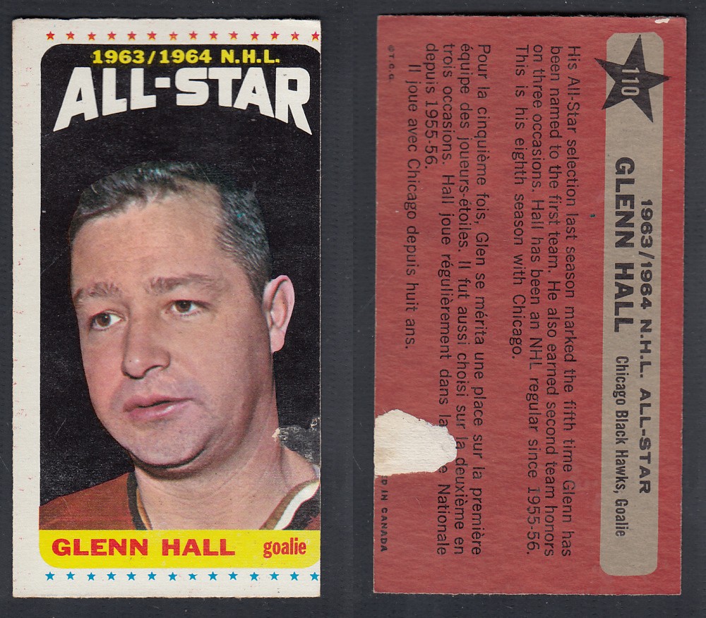 1964-65 TOPPS HOCKEY CARD #110 G. HALL photo