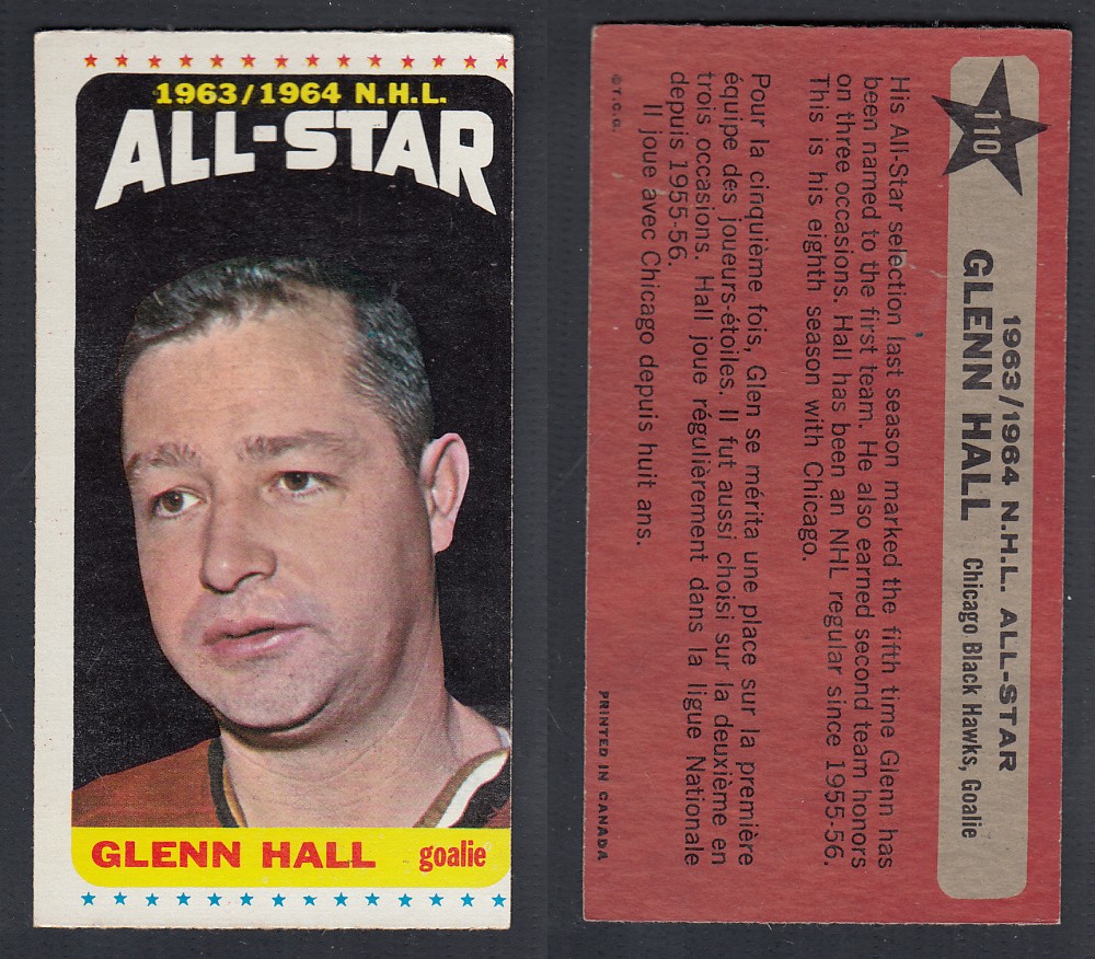 1964-65 TOPPS HOCKEY CARD #110 G. HALL photo