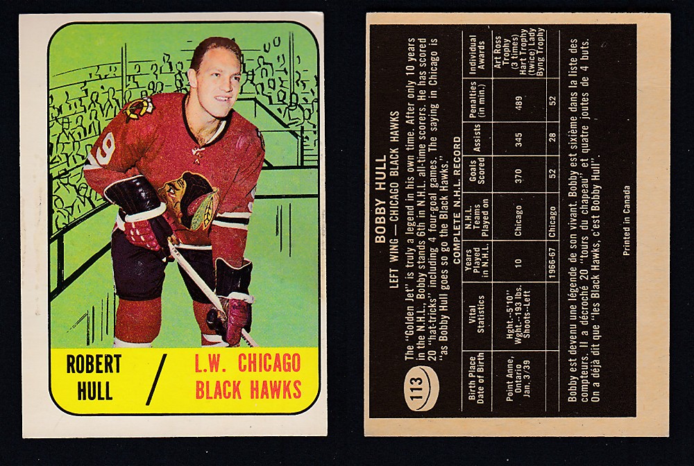 1967-68 TOPPS HOCKEY CARD #113 R. HULL photo