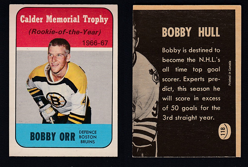 1967-68 TOPPS HOCKEY CARD #118 B. ORR photo