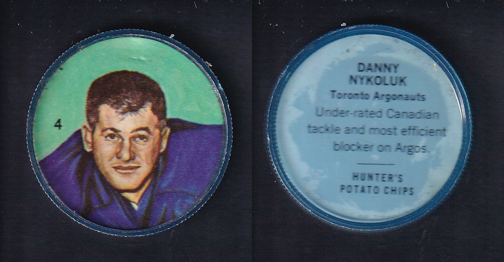 1963 CFL NALLEY'S FOOTBALL COIN #4 D. NYKOLUK photo