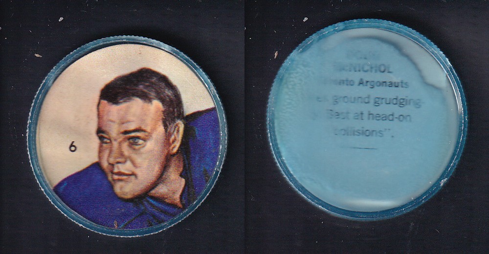 1963 CFL NALLEY'S FOOTBALL COIN #6 D. McNICHOL photo