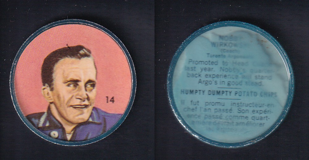 1963 CFL NALLEY'S FOOTBALL COIN #14 N. WIRKOWSKI photo