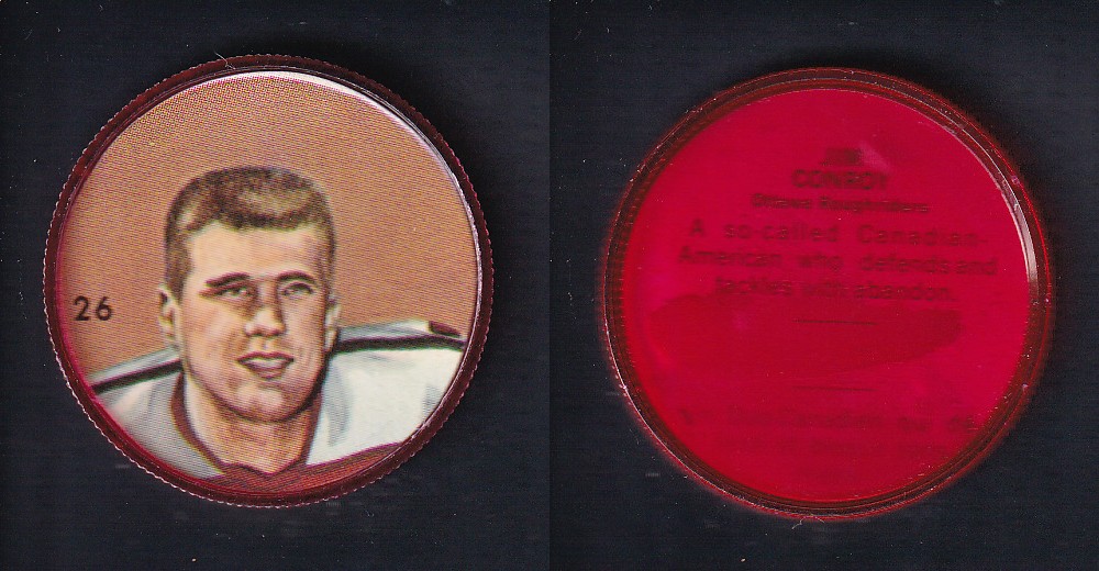 1963 CFL NALLEY'S FOOTBALL COIN #26 J. CONROY photo