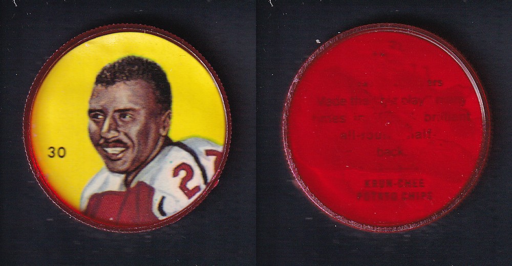 1963 CFL NALLEY'S FOOTBALL COIN #30 E. WHITE photo