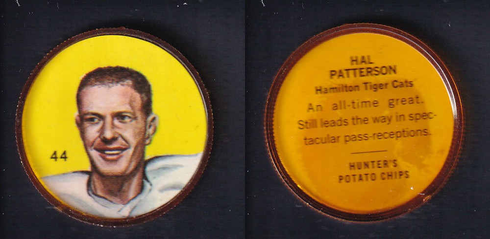 1963 CFL NALLEY'S FOOTBALL COIN #44 H. PATTERSON photo