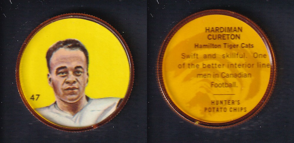 1963 CFL NALLEY'S FOOTBALL COIN #47 H. CURETON photo