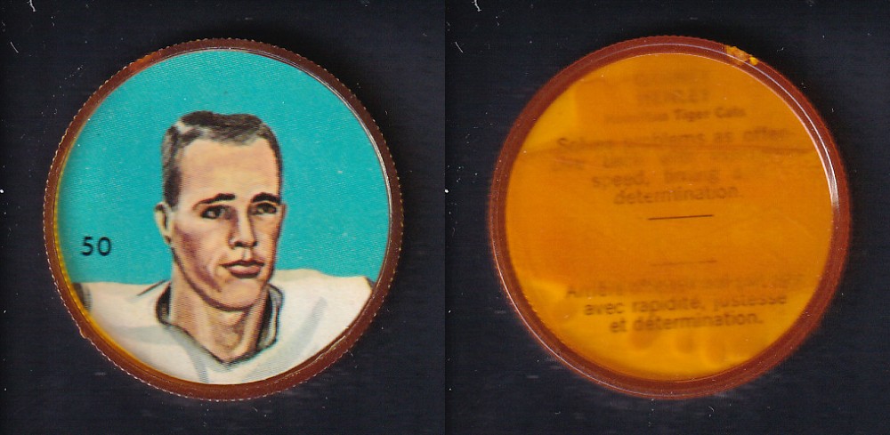 1963 CFL NALLEY'S FOOTBALL COIN #50 G. HENLEY photo