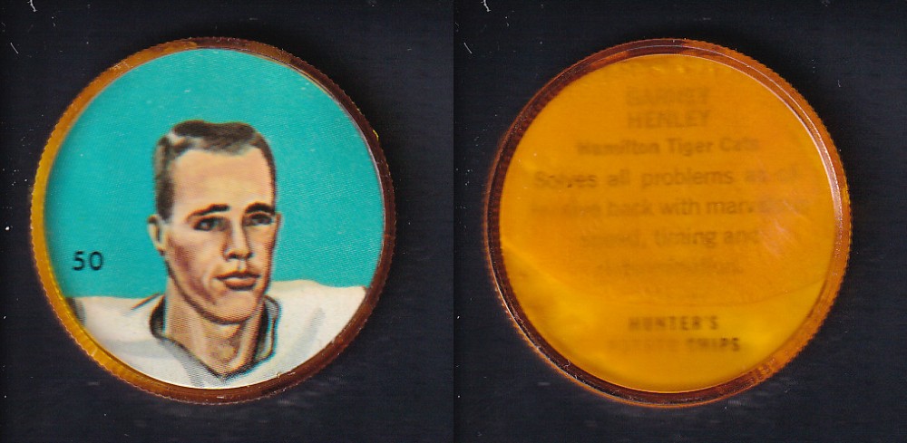 1963 CFL NALLEY'S FOOTBALL COIN #50 G. HENLEY photo