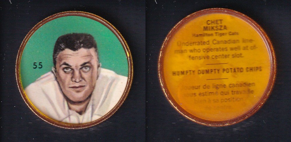 1963 CFL NALLEY'S FOOTBALL COIN #55 C. MIKSZA photo