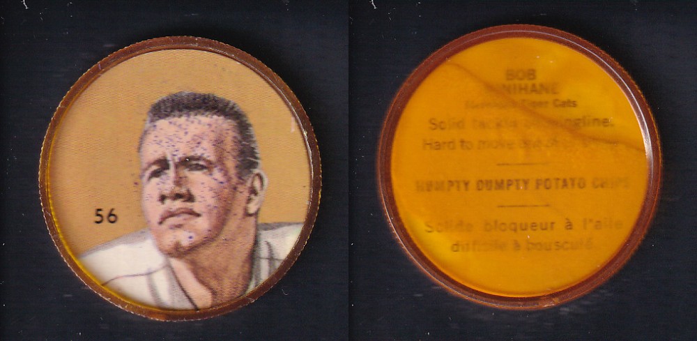 1963 CFL NALLEY'S FOOTBALL COIN #56 B. MINIHANE photo