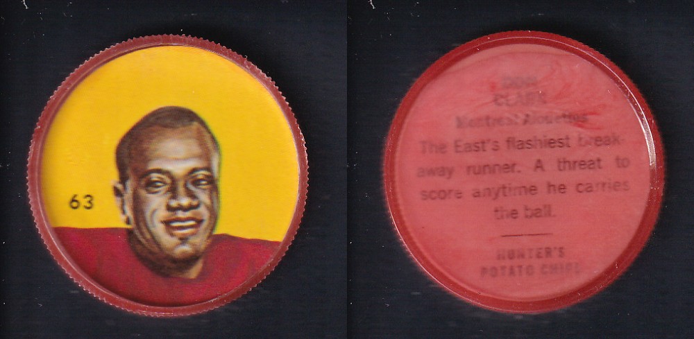 1963 CFL NALLEY'S FOOTBALL COIN #63 D. CLARK photo