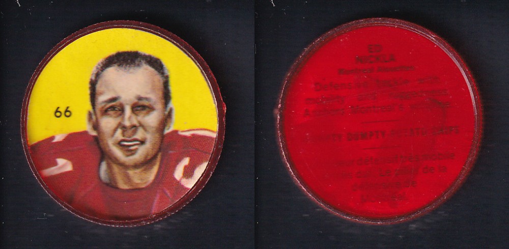 1963 CFL NALLEY'S FOOTBALL COIN #66 E. NICKLA photo