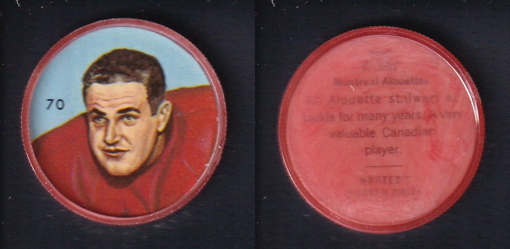 1963 CFL NALLEY'S FOOTBALL COIN #70 T. ELSBY photo