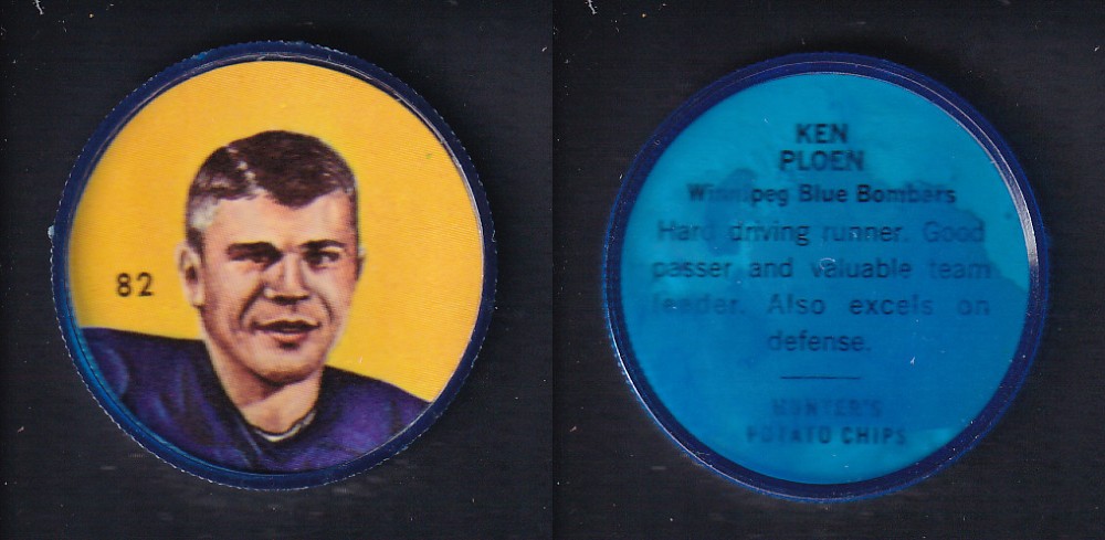 1963 CFL NALLEY'S FOOTBALL COIN #82 K. PLOEN photo